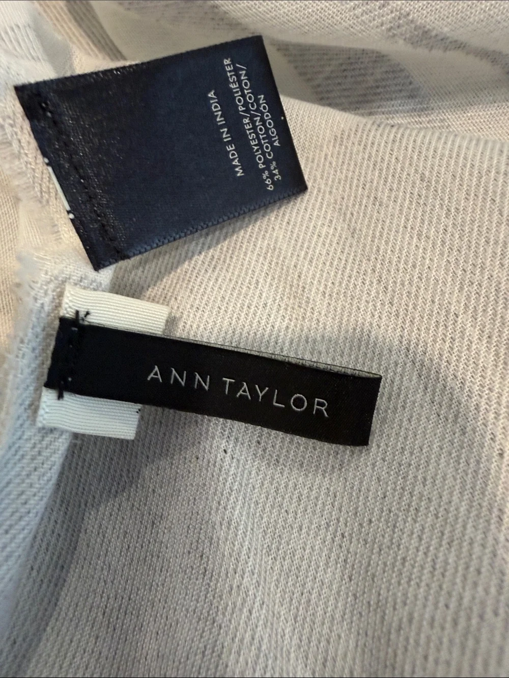 Ann Taylor Soft Light Gray scarf